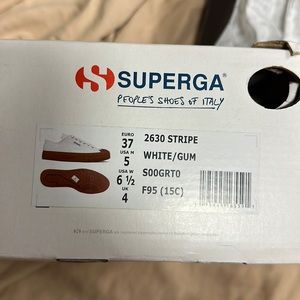 COPY - Superga white and gum shoes